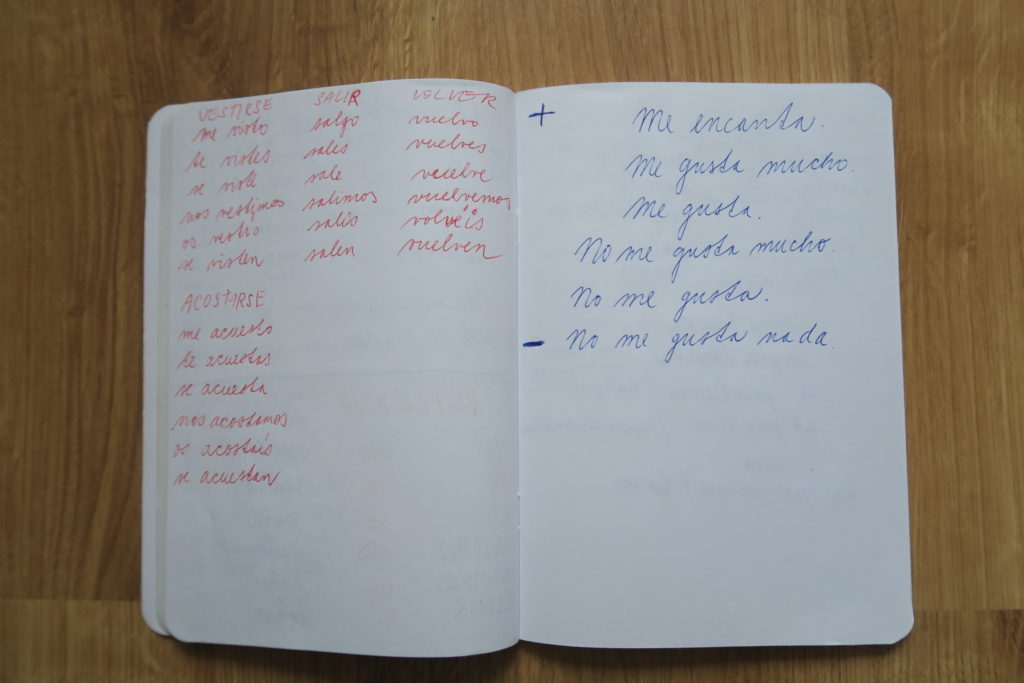 Spanish notebook